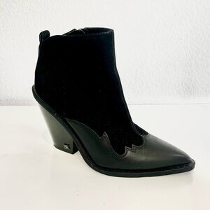 Sam Edelman Black Ankle Booties with Western Style